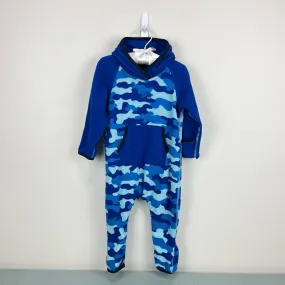 The North Face Glacier Fleece Bunting Blue Camo 6-12 Months