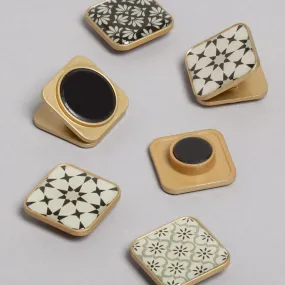 U Brands Moroccan Monochrome Magnets, 8 CT