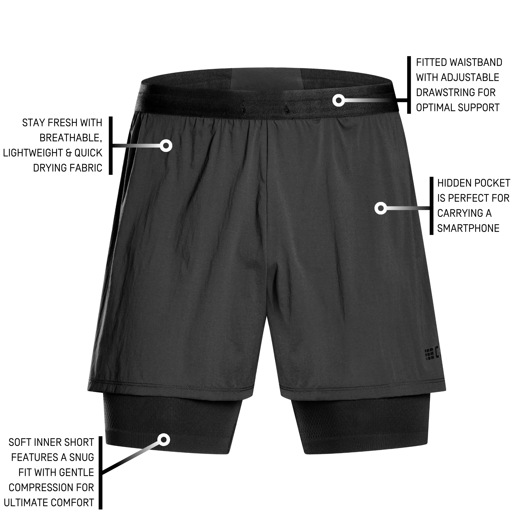 Ultralight 2-in-1 Shorts, Men