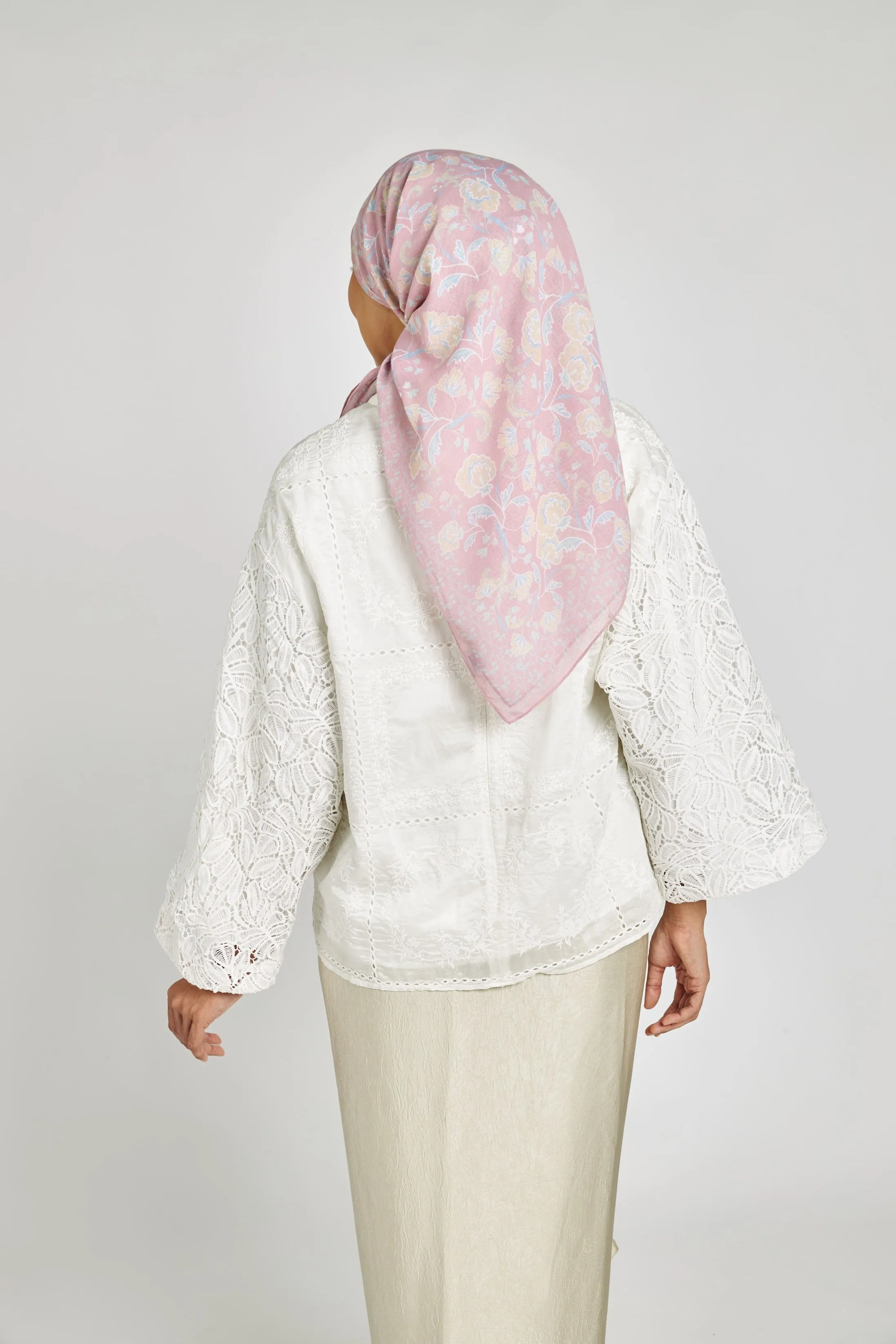 Uma Soft Pink Square Scarf
