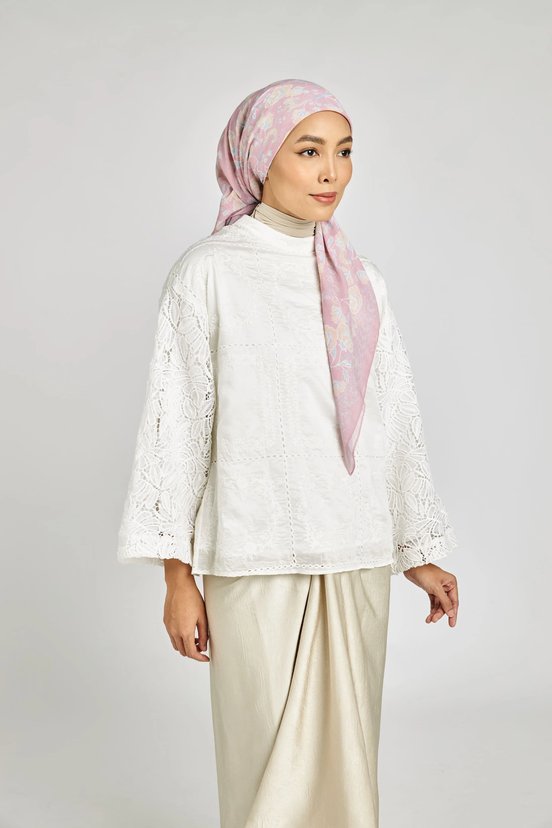 Uma Soft Pink Square Scarf