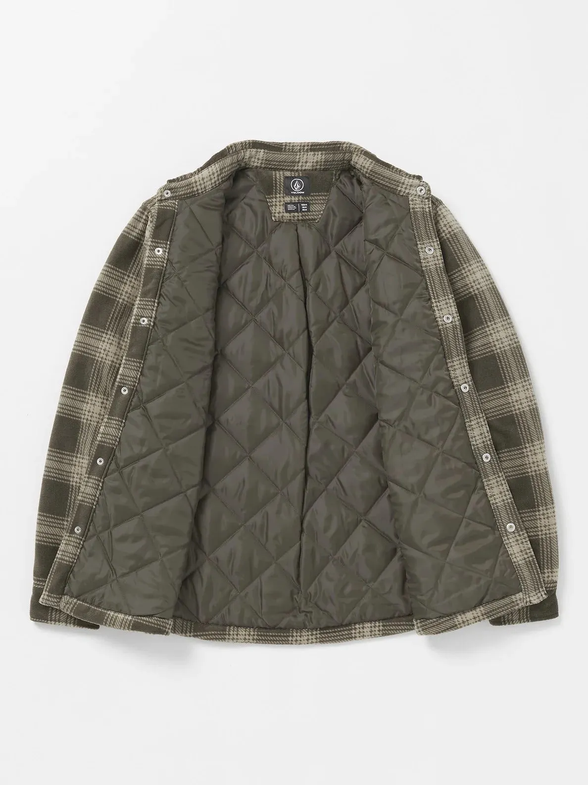 VOLCOM MEN'S BOWERED FLEECE LONG SLEEVE SHIRT - WREN