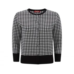 Volto Gingham Knitted Cardigan
