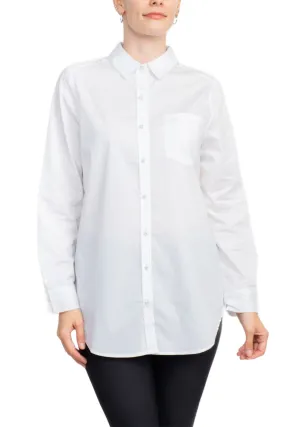VS Sport Collar Neck Button Detail Long Cuffs Sleeves Rayon Top