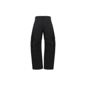 Wide Leg Cargo Pants (Black)