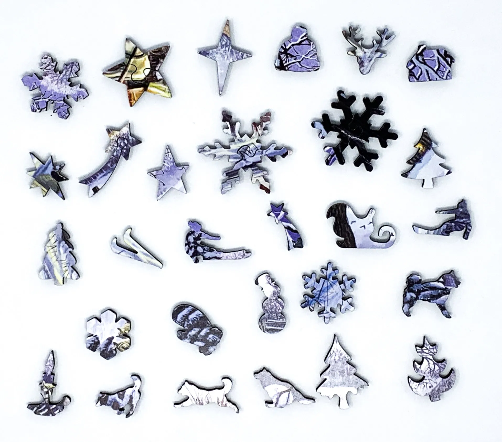 Winter Carriages - 200 Piece Winter Wooden Jigsaw Puzzle