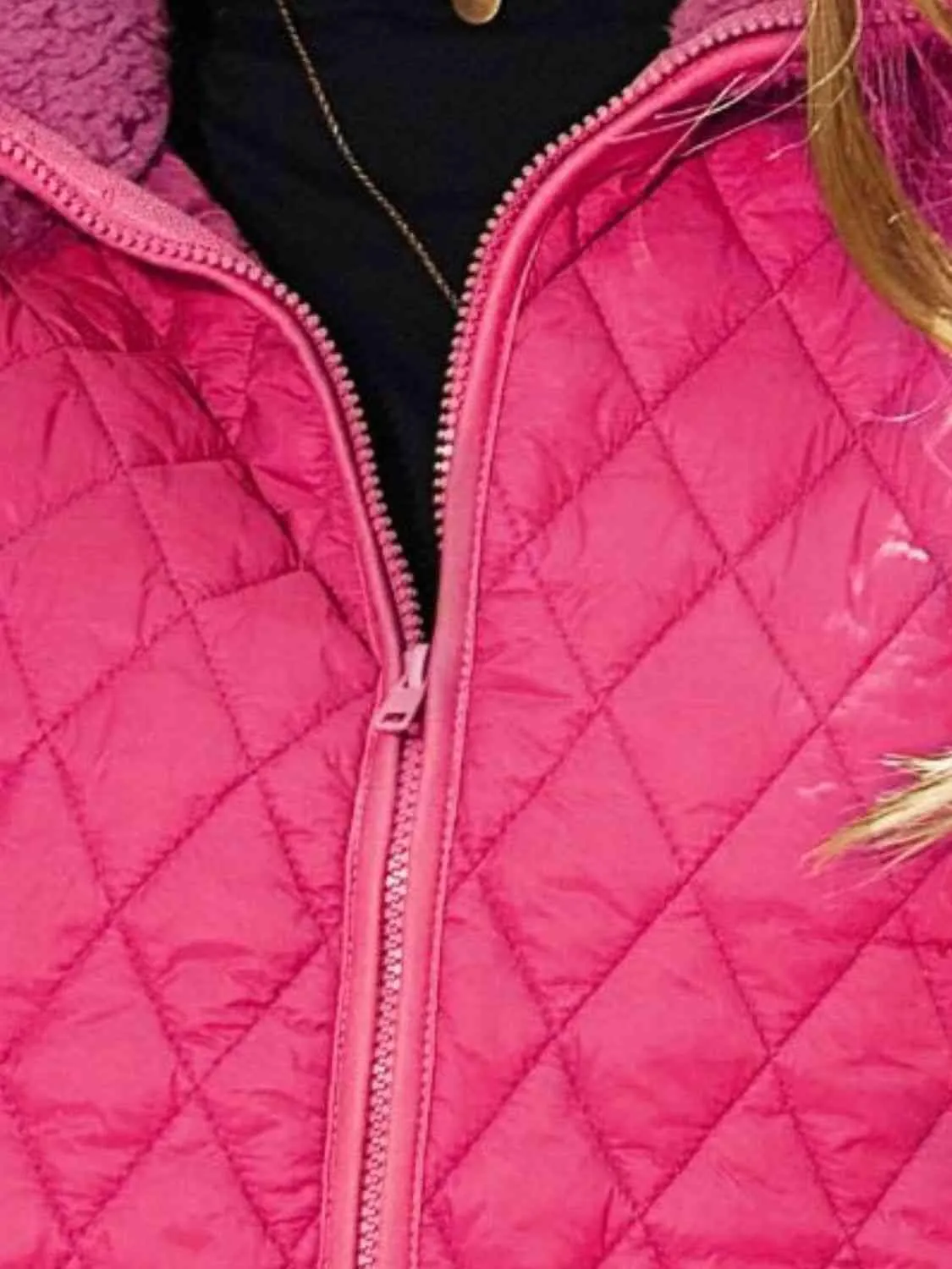 Winter Delight Zip-Up Quilted Fleece Jacket