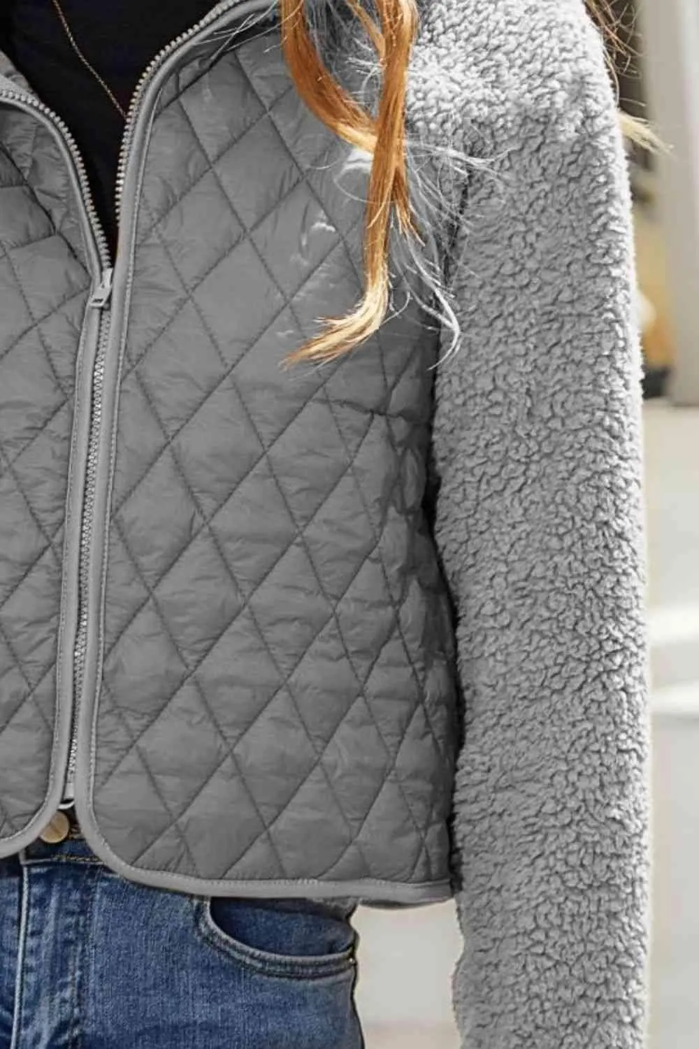 Winter Delight Zip-Up Quilted Fleece Jacket