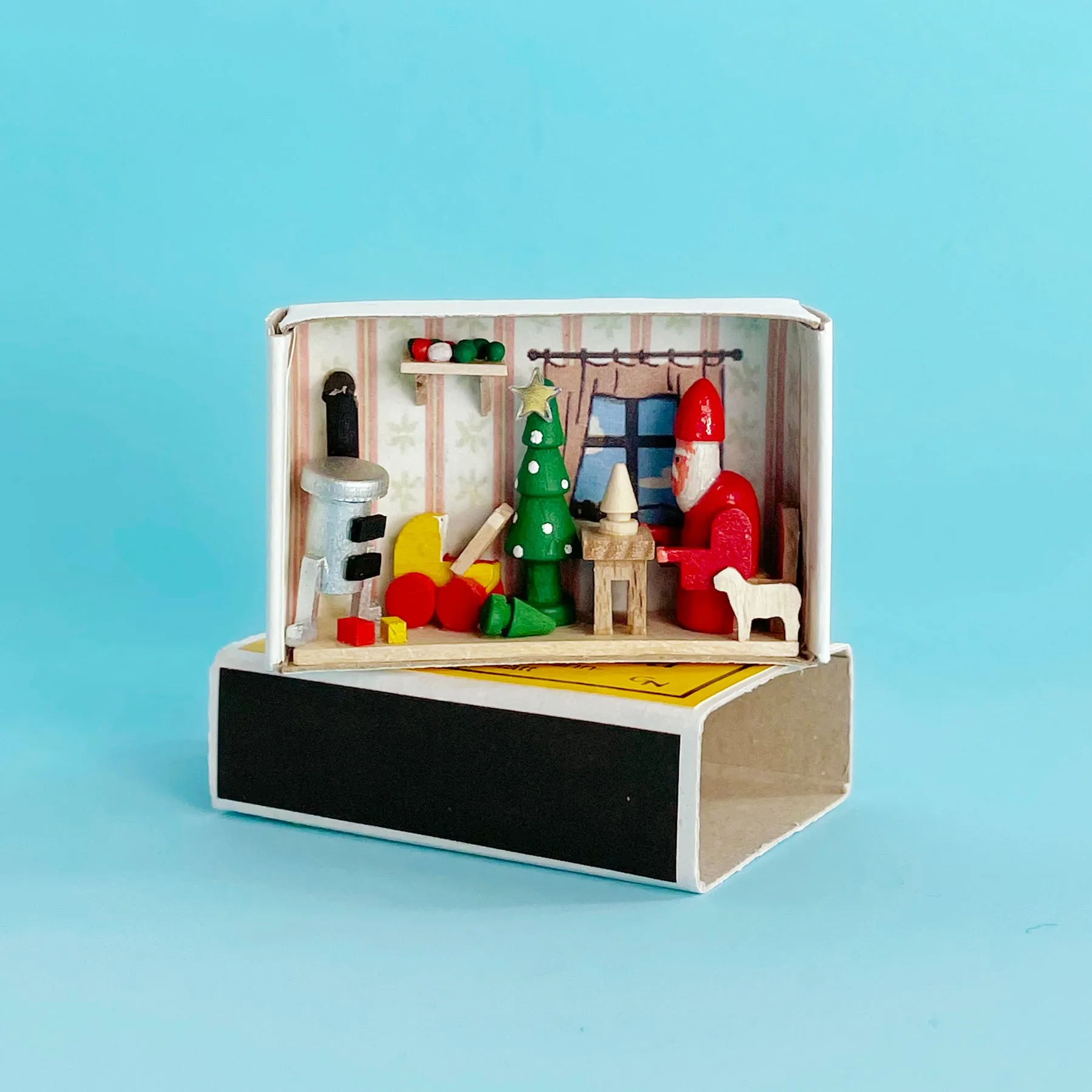 Winter Holiday Matchbox Scene