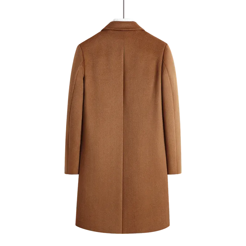 Wolle 54,3 % Herbst und Winter neuer Herren-Wollmantel mittlerer und langer Anzugkragen Baumwolle verdickter Wollmantel Herrenmantel