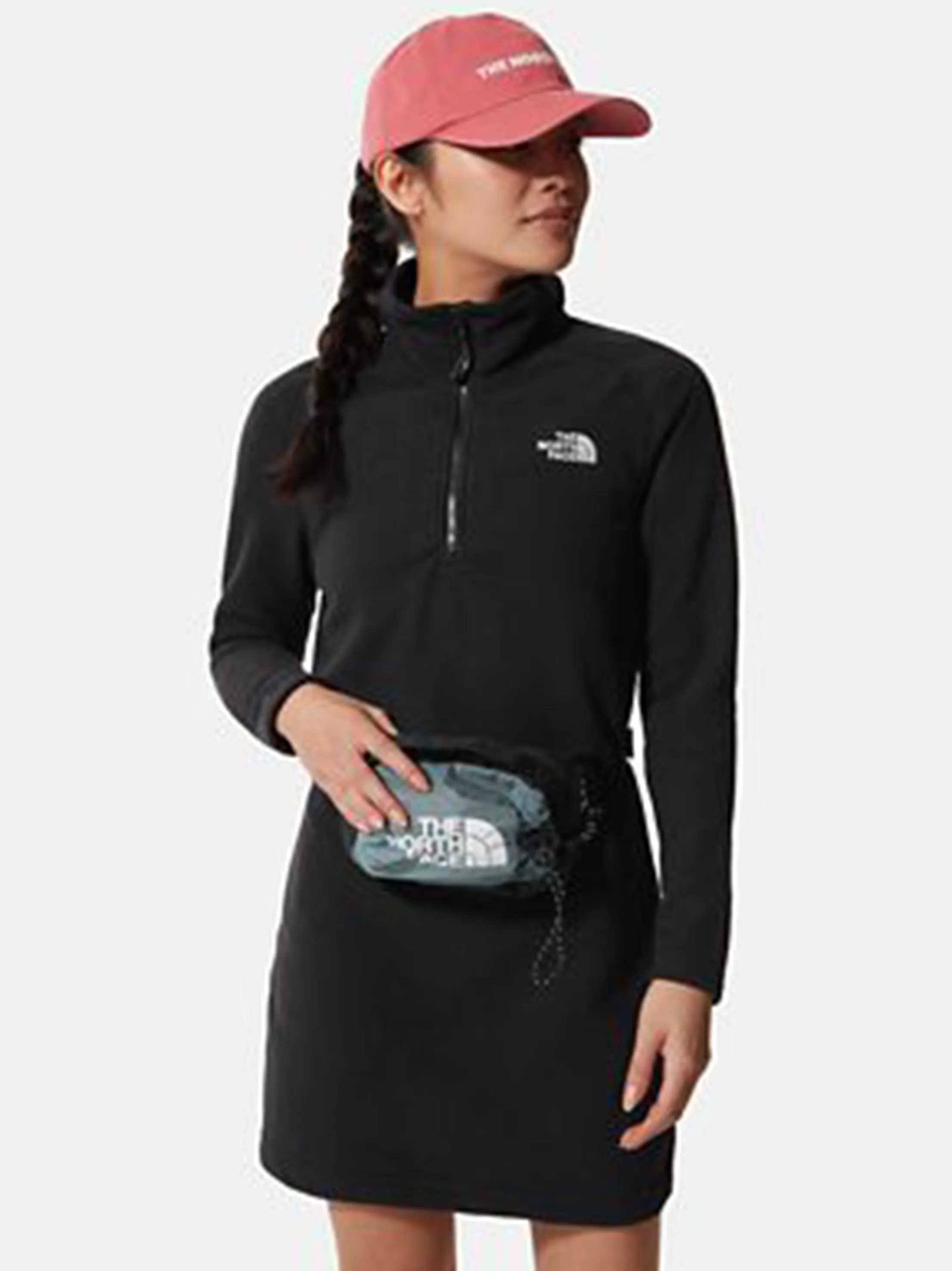Women's Brand Logo Embroidered Sweatshirt Dress,Black