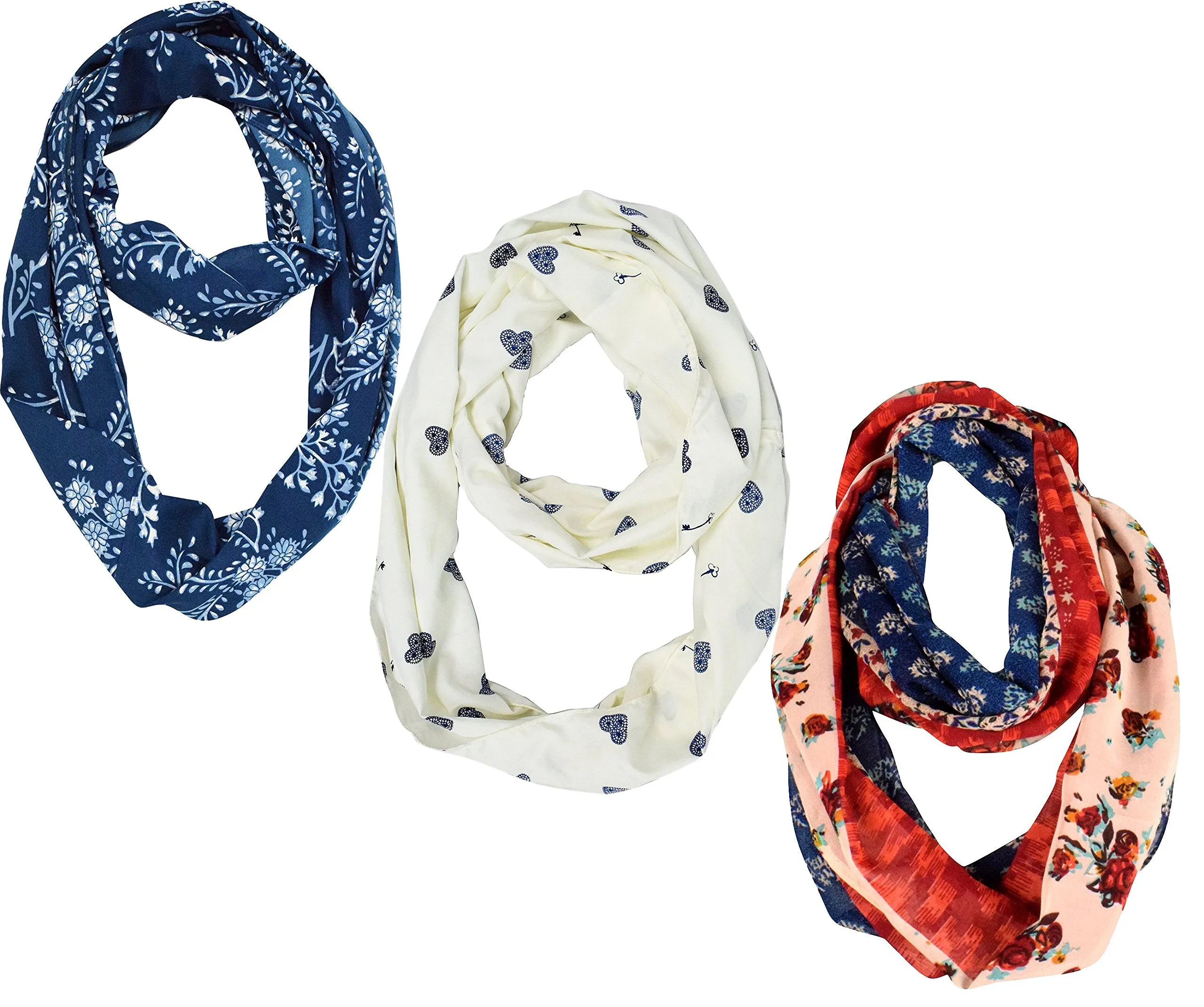 Womens Fashion Bohemian Sheer Infinity scarves Circle Scarf Loops