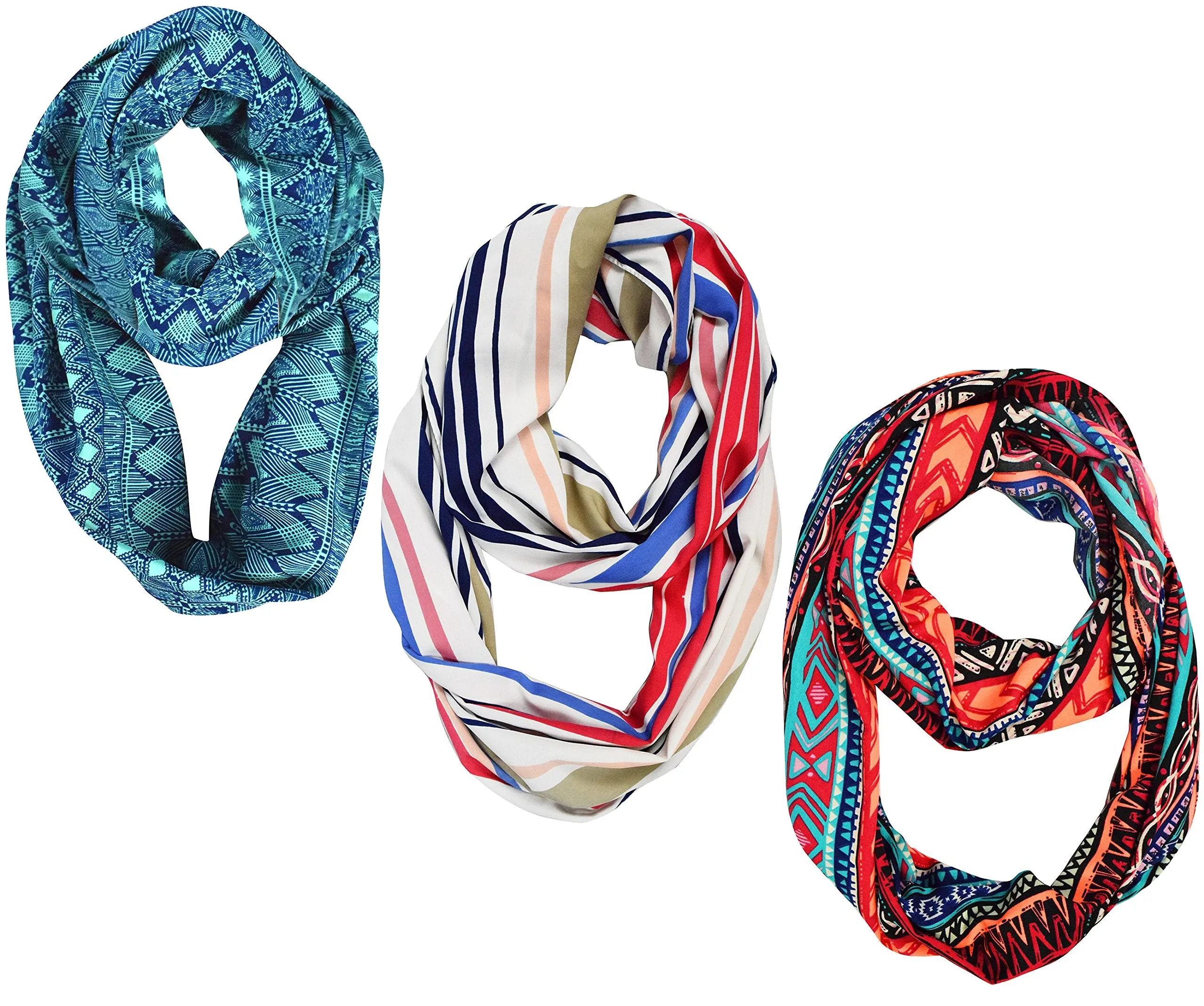 Womens Fashion Bohemian Sheer Infinity scarves Circle Scarf Loops