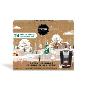 Zavida Single Serve Coffee Advent Calendar, 24 Pack